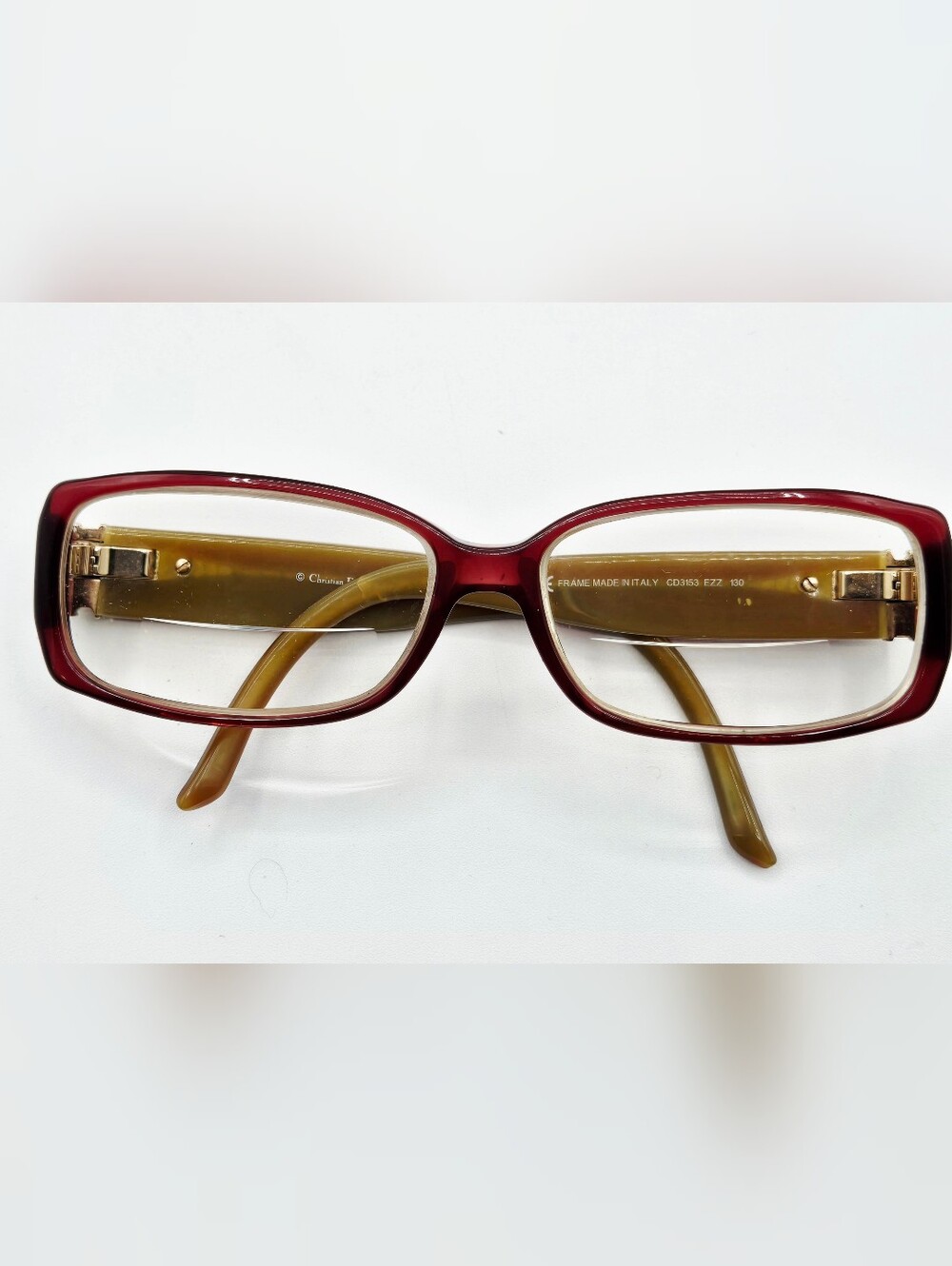 Christian Dior CD3153 Vintage Luxury Women's Designer Eyeglass Frame Burgundy